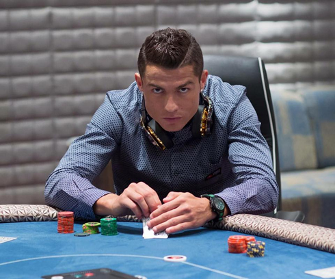 Cristiano Ronaldo poker face