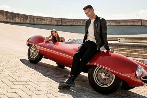 Cristiano Ronaldo and a classic car