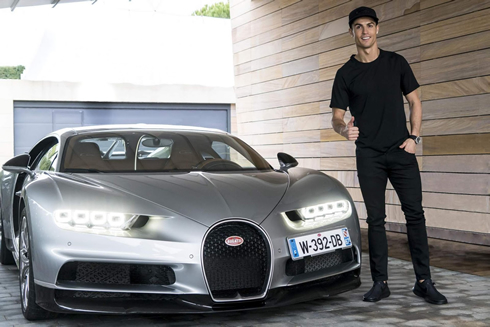 Cristiano Ronaldo and his Bugatti Chiron