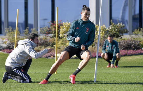 Cristiano Ronaldo in training in 2020