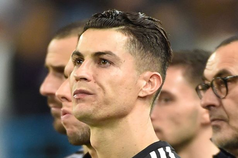 Cristiano Ronaldo looking upset and unhappy in Juventus