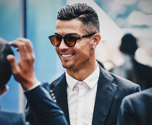 Cristiano Ronaldo wearing sunglasses in style