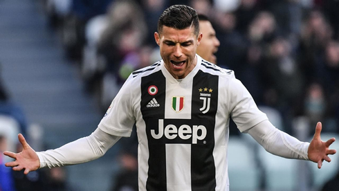 Cristiano Ronaldo angry during a Juventus game