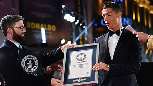 Cristiano Ronaldo in the world record of guinness