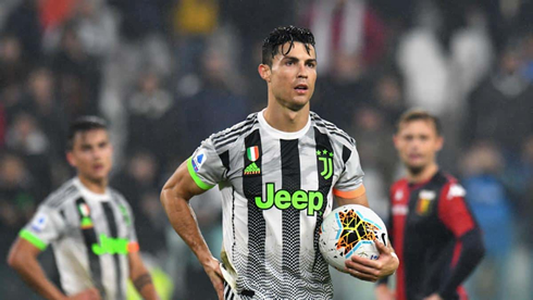 Cristiano Ronaldo taking the game ball home