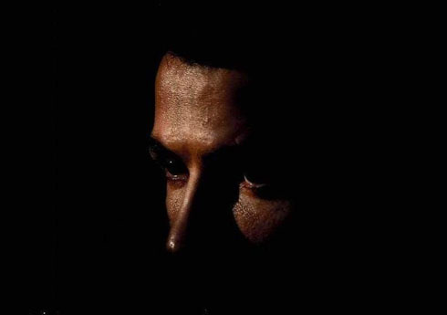 Cristiano Ronaldo hidden in the dark
