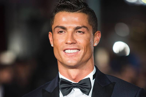 Cristiano Ronaldo suited up for a ceremony