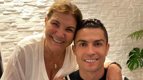 Cristiano Ronaldo and his mother