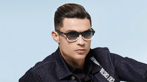 Cristiano Ronaldo wearing glasses