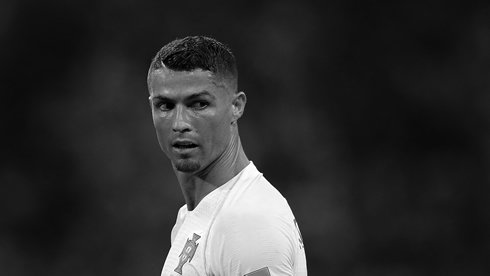 Cristiano Ronaldo black and white photo