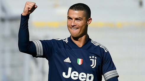 Cristiano Ronaldo wearing blue for Juventus