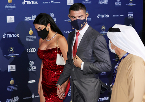 Cristiano Ronaldo next to Georgina Rodriguez in Dubai in 2020