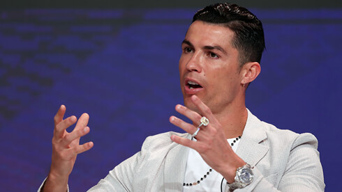 Cristiano Ronaldo debating on TV