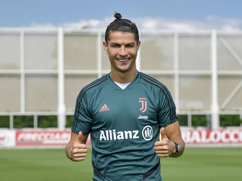 Cristiano Ronaldo in Juventus training