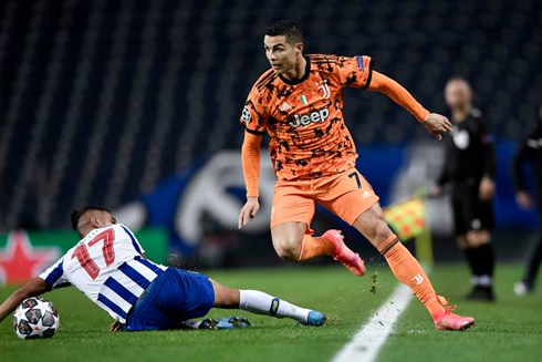 Cristiano Ronaldo dribbling Corona