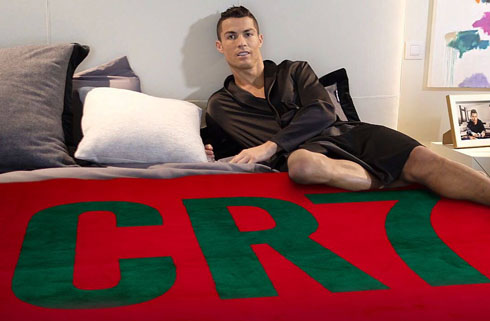 Cristiano Ronaldo in his home bed