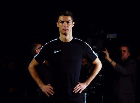 Cristiano Ronaldo shooting an ad for Nike