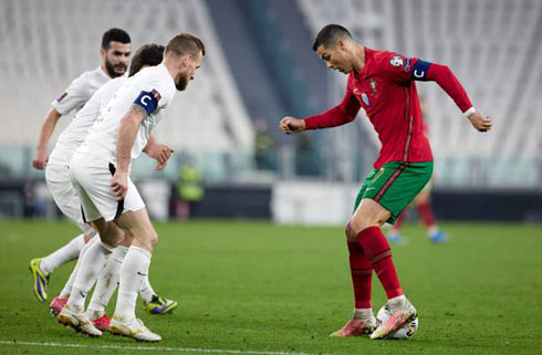 Cristiano Ronaldo showboating in Portugal vs Azerbaijan