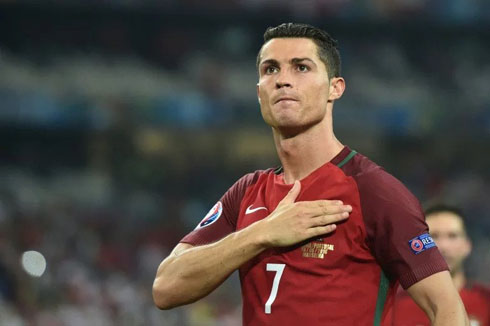 Cristiano Ronaldo showing his passion for Portugal
