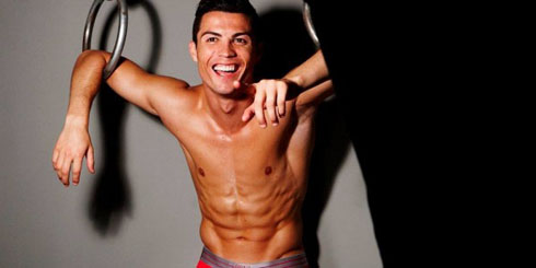 Cristiano Ronaldo having fun at the gym