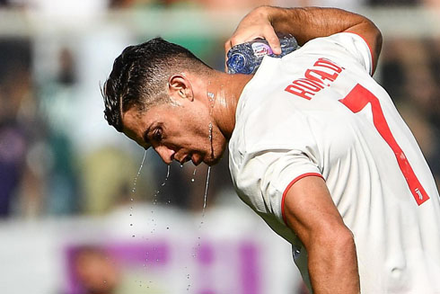 Cristiano Ronaldo playing in Juventus white shirt