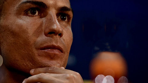 Cristiano Ronaldo listening carefully