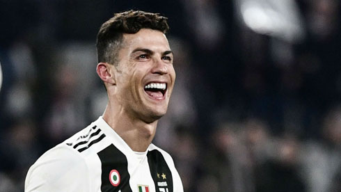 Cristiano Ronaldo playing for Juve