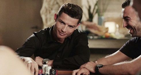 Cristiano Ronaldo playing poker