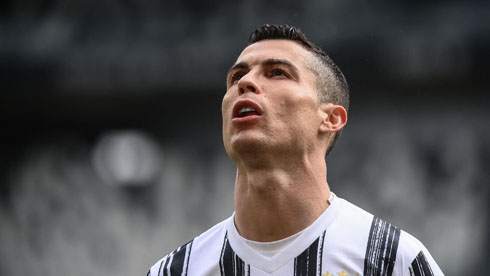 Cristiano Ronaldo playing for Juve