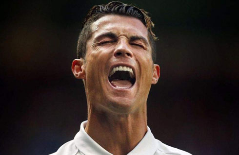 Cristiano Ronaldo screaming