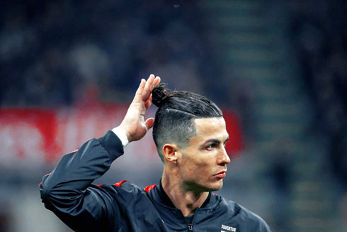 Cristiano Ronaldo pony tail hairstyle