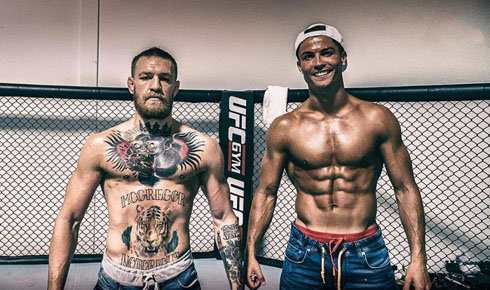 Conor McGregor next to Cristiano Ronaldo