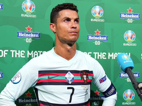 Cristiano Ronaldo receives his first MOTM award in the EURO 2020