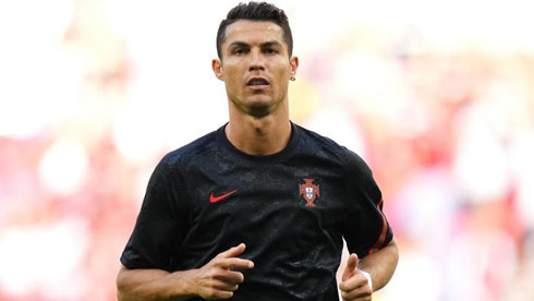 Cristiano Ronaldo warming up before Portugal game in the EURO 2020