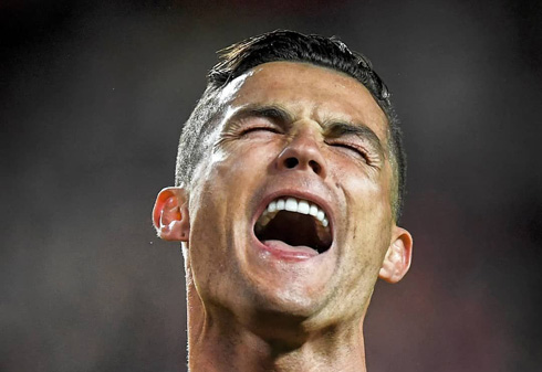 Cristiano Ronaldo screaming