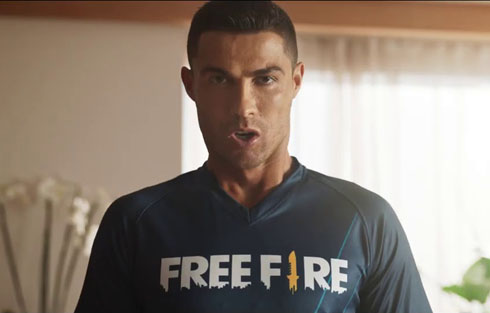 Cristiano Ronaldo sponsoring Free Fire