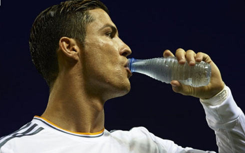Cristiano Ronaldo loves water