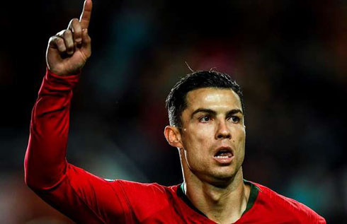 Cristiano Ronaldo scoring goals for his country