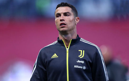Cristiano Ronaldo wearing a Juventus tracking suit