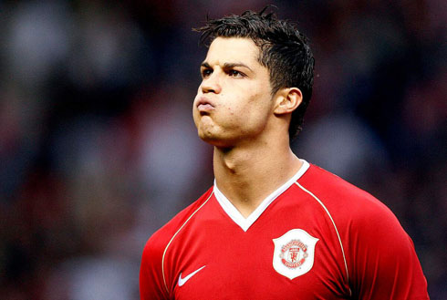 Cristiano Ronaldo in his Manchester United early days