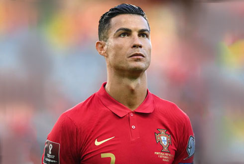 Cristiano Ronaldo wearing Portugal shirt in 2021