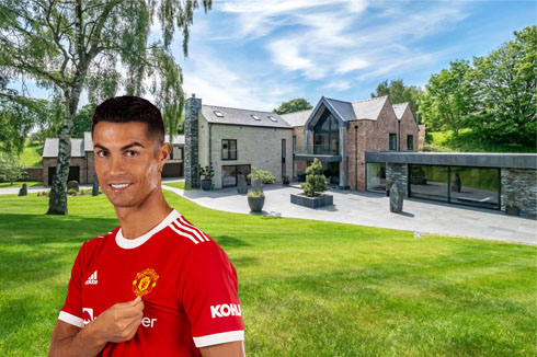 Cristiano Ronaldo new home in Manchester in 2021