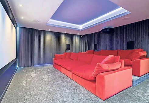 Cristiano Ronaldo new mansion home theater