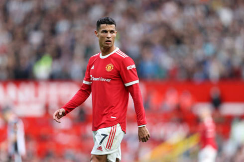 Cristiano Ronaldo during a Man United game