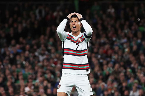 Cristiano Ronaldo in complete despair