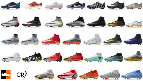 Cristiano Ronaldo and his Nike boots