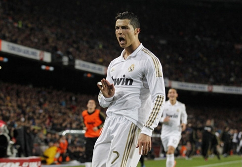 Cristiano Ronaldo calma celebration in Real Madrid vs Barcelona