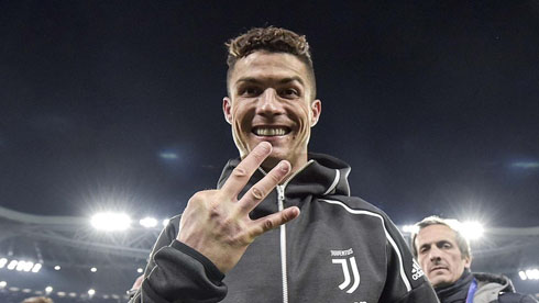 Cristiano Ronaldo after scoring three goals against Atletico Madrid