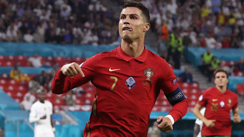 Cristiano Ronaldo scores for Portugal in European Championship