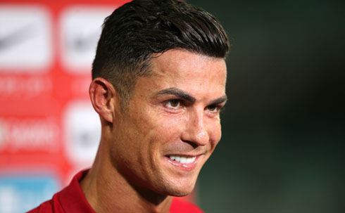 Cristiano Ronaldo smiling and confident